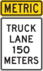Metric Truck Lane Distance Clip Art